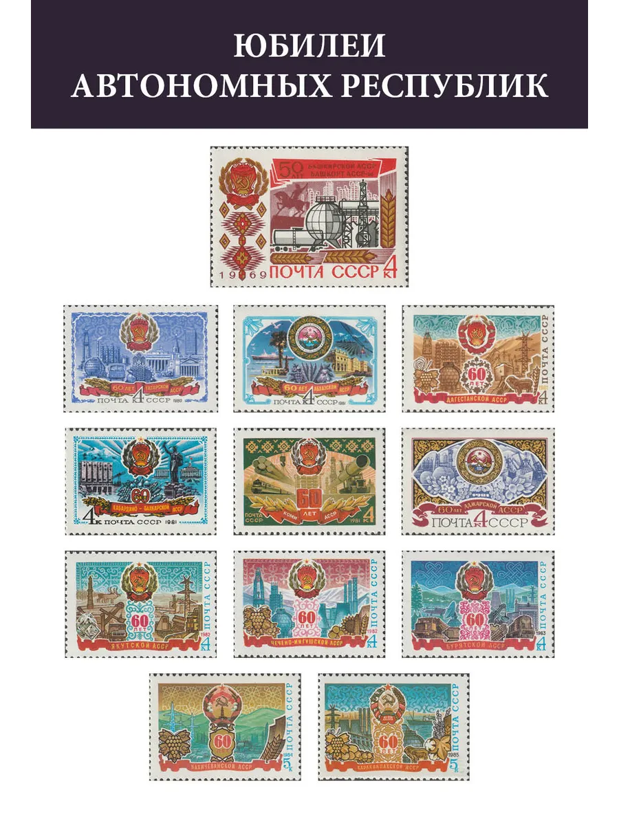 СССР 1969 - 1985 Юбилеи автономных республик